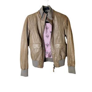 Mackage Lamb Leather Moto Biker Jacket size small